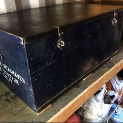 World War II Era Navel Aviator Gear Locker Foot Locker 