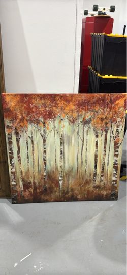 Kirkland’s Autumn Birch Tree Canvas Wall Art – Approx. 39.5” Square