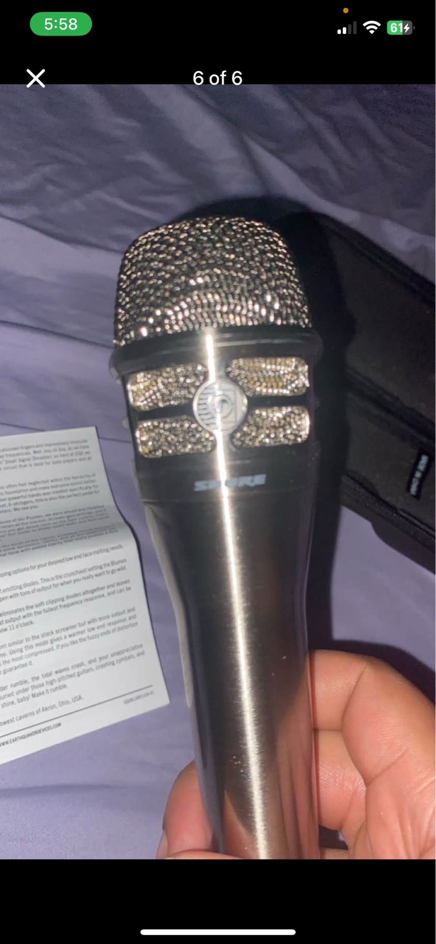 Shure KSM8 Dualdyne Cardioid Dynamic Vocal Microphone
