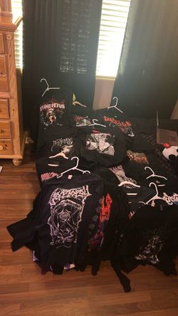 14 death metal/black metal band tees