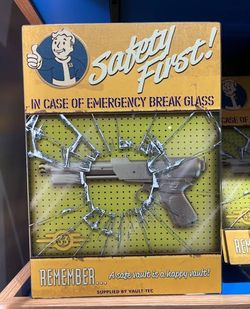 2025 Universal HHN Halloween Horror Nights Fallout Vault Safety Sign 8" 1/2 x 12