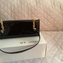 St.John Leather Bag Made In Italy 