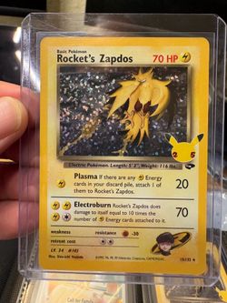 Rockets Zapdos 15/132 Celebrations Classic Collection Pokemon Card