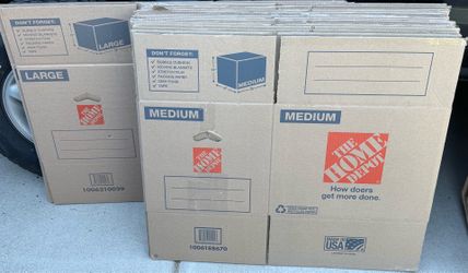 Home Depot moving boxes