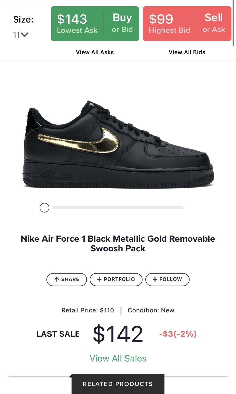 Nike AF1 Removable swoosh