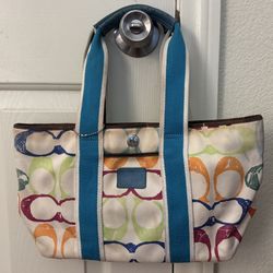 Vintage Coach Hampton Scribble Tote Bag Y2K