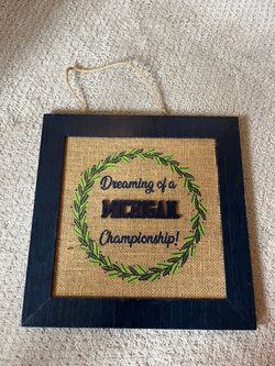 Michigan home decor. 12x12 in.