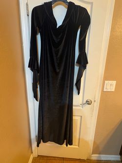 Long Sleeve Black Dress Morticia Addams