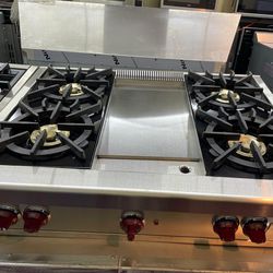 Wolf 36” Gas Cooktop Stainless Steel 