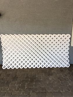 White Vinyl Lattice Panels 3 Pieces