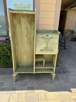 custom made secretary desk with attached bookcase