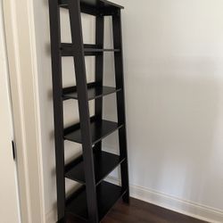 5 Tier Ladder Tall Shelf Bookcase 23”W x 16,5 D x 71 H 