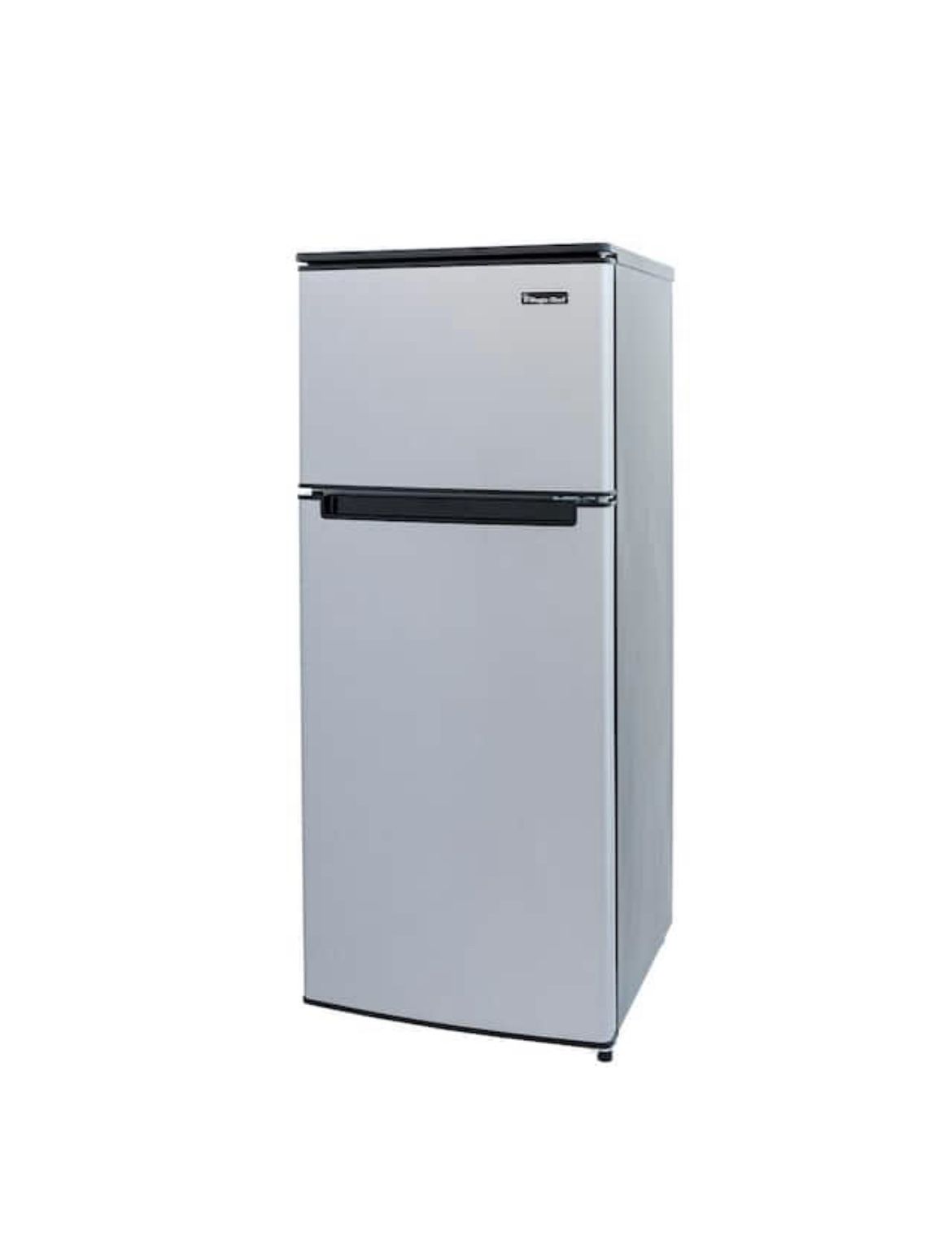 Magic Chef 4.5 cu. ft. 2 Door Mini Fridge in Stainless Look with Freezer