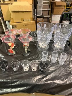 Halloween Party Drinkware Bundle - Skull Pitchers, Martini Glasses & Shot Glasses