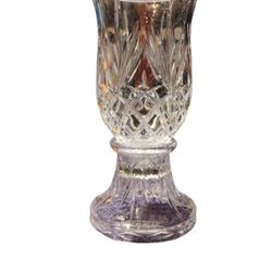 Vintage Crystal Hurricane Candle Lamp