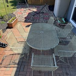 Wrought Iron Table And Chair Set