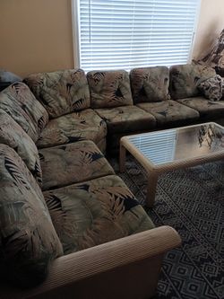 Sofa Set Three Tables Sectional Pier 1 Imports No Animals No Stains No Rips