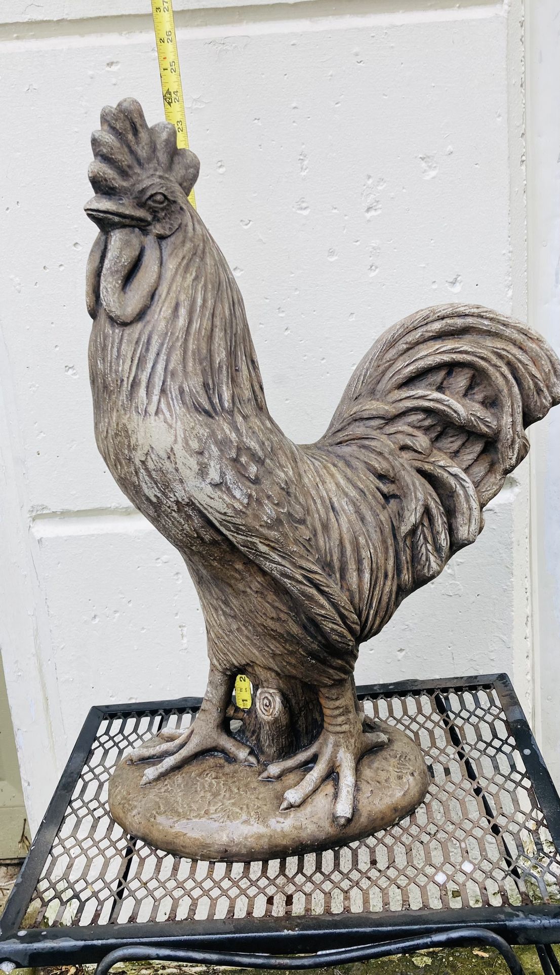 Stone Rooster 23 inches tall