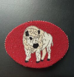 Belt buckle-   Hand beadwork