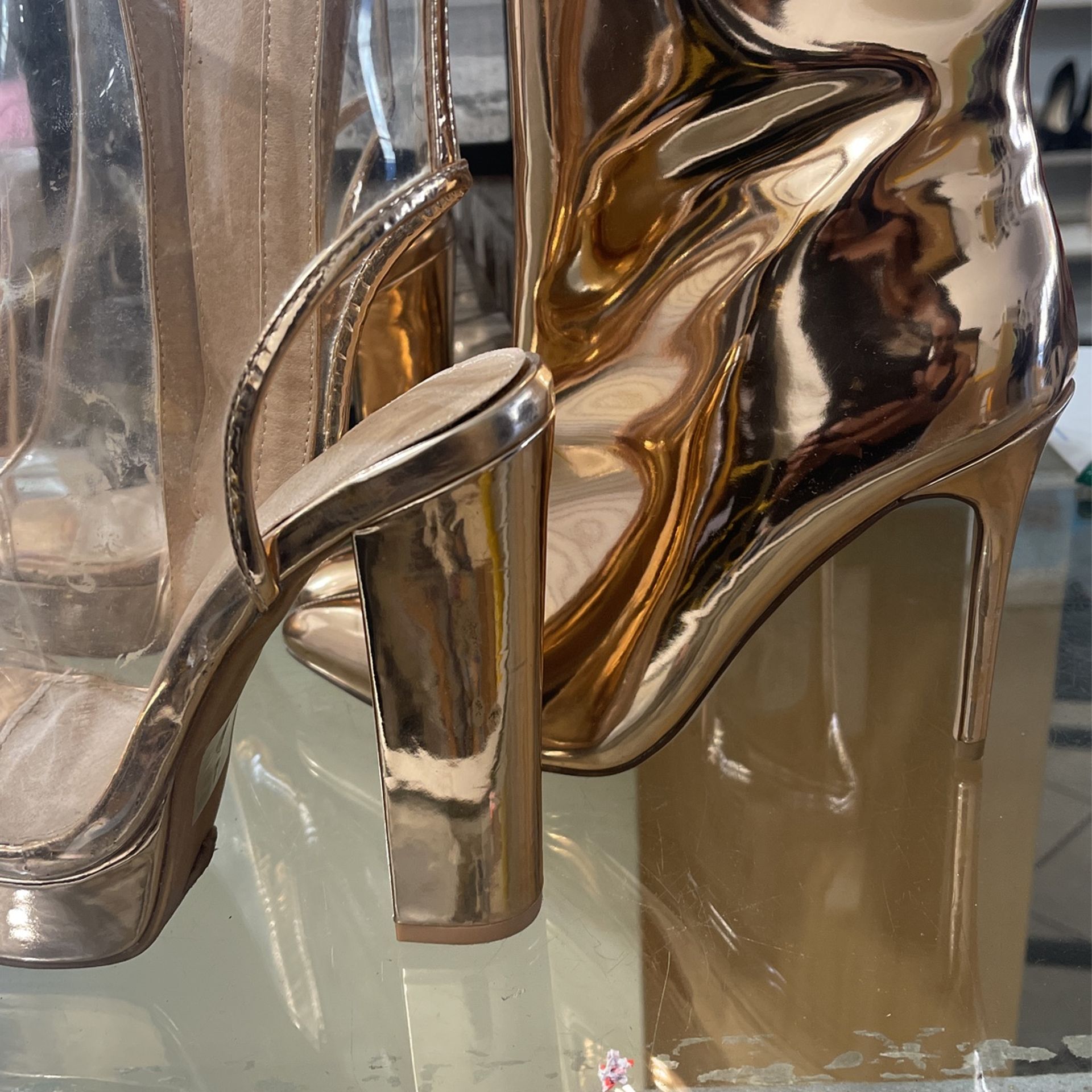 Heels & Boots bronze Color $25ea