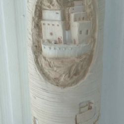 Large Zuni Pueblo McCrea Comanche Native American Land Art Pottery Floor Vase Artist Signed Measuring 3 Feet