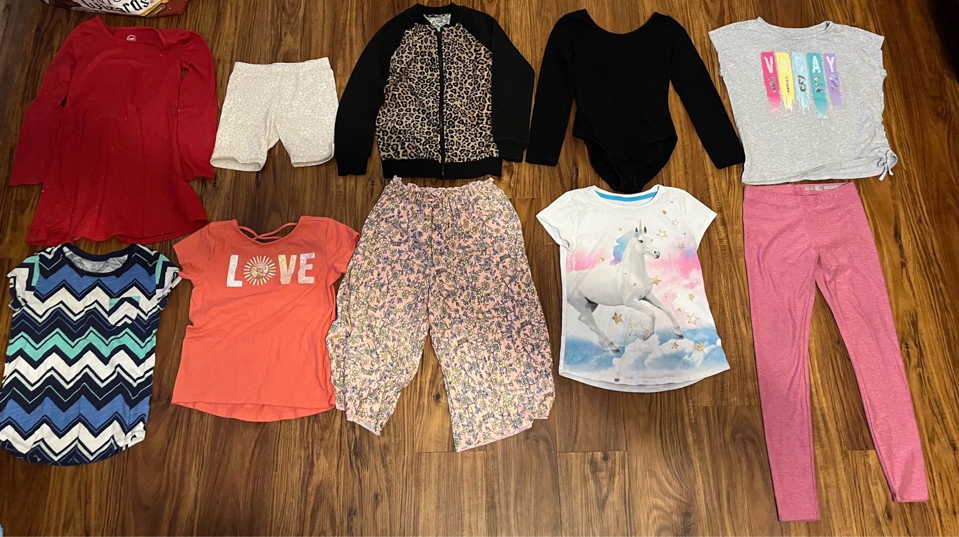 Girls Size 7/8 Clothes Mega Bundle - 17 Pieces (Justice, Disney)