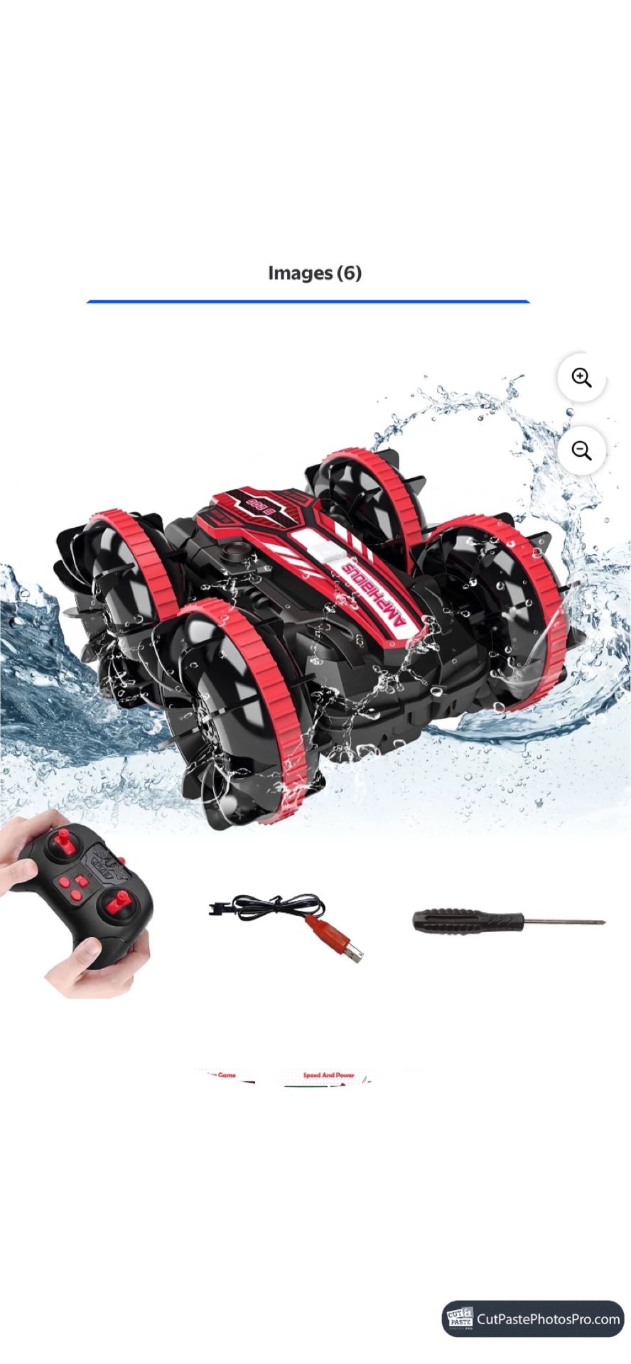 Absoke Toys for Boys Age 5-12, Amphibious RC Car for Kids Remote Control Boat Waterproof Gifts Pool Toy