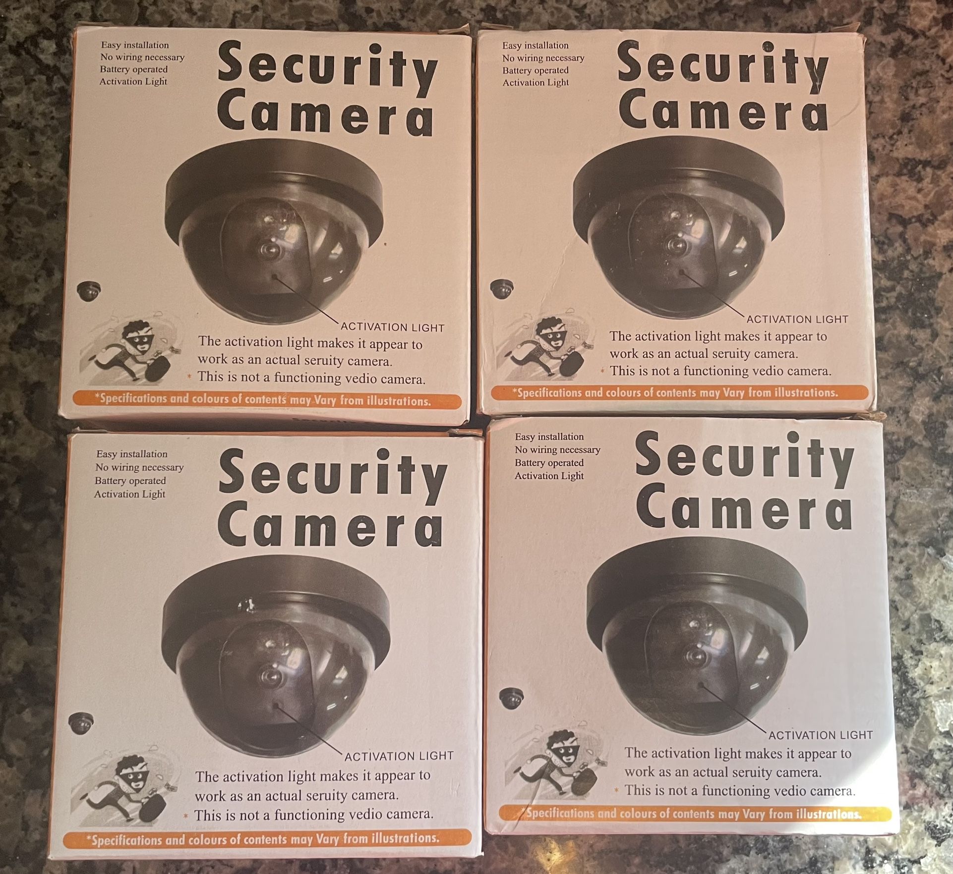 4 Dummy Cameras with LED Light