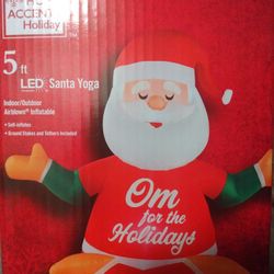Life Size Santa, Yoga Santa, Airblown Santa, Christmas Decorations, Christmas Decor, Christmas Stuff