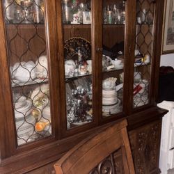 Antique Wooden China Cabinet 300obo