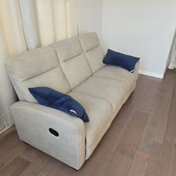 3 Seater Reclining Couch Grey