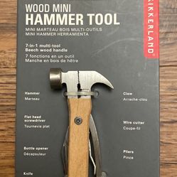 Mini Wooden Hammer Tool Keyring - Multi-Tool