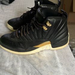 Jordan 12 Retro Black Metallic Gold White