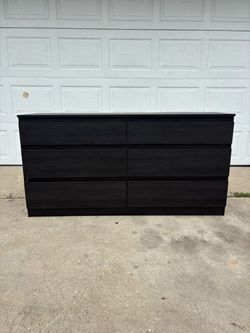 ‼️IKEA BLACK 6 DRAWER DRESSER‼️FOR SALE 150$ OR BEST OFFER🚚DELIVERY AVAILABLE🚚