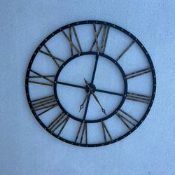 Large Metal Wall Clock