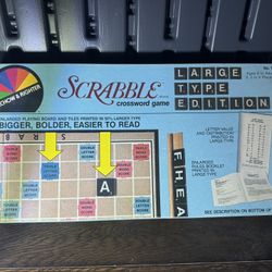 Vintage “Large Type” Scrabble Board game 
