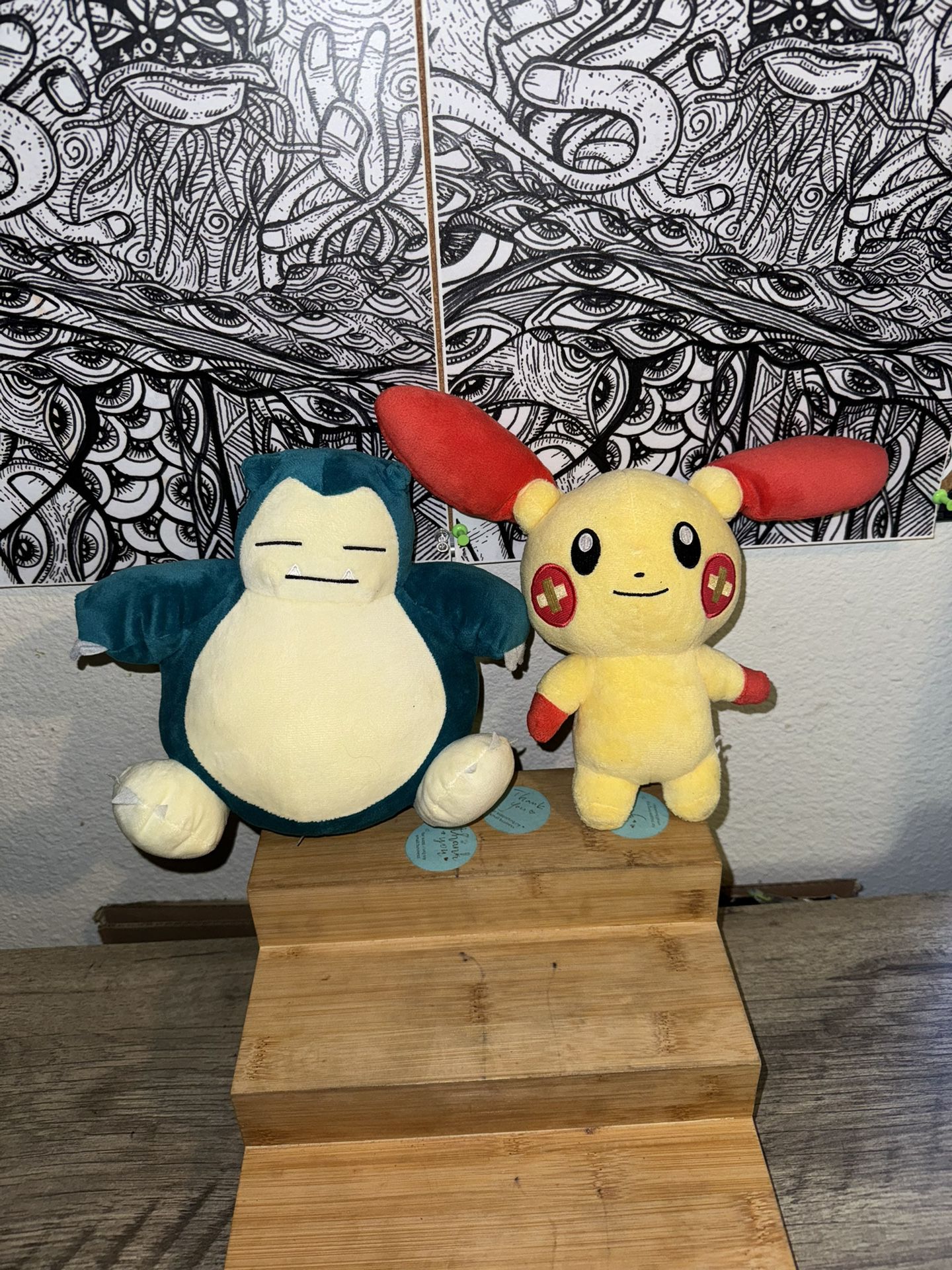 Pokémon pikachu & snorlax plush bundle lot