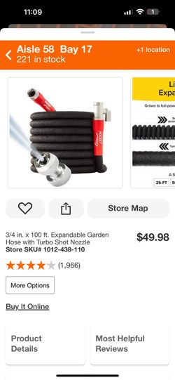 Water Hose. 3/4 in. x 100 ft.