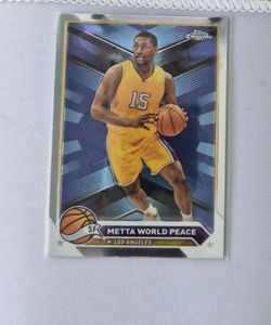 2024 Topps Chrome Metta World Peace #13 Los Angeles Lakers
