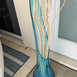 Sky blue vintage vase 