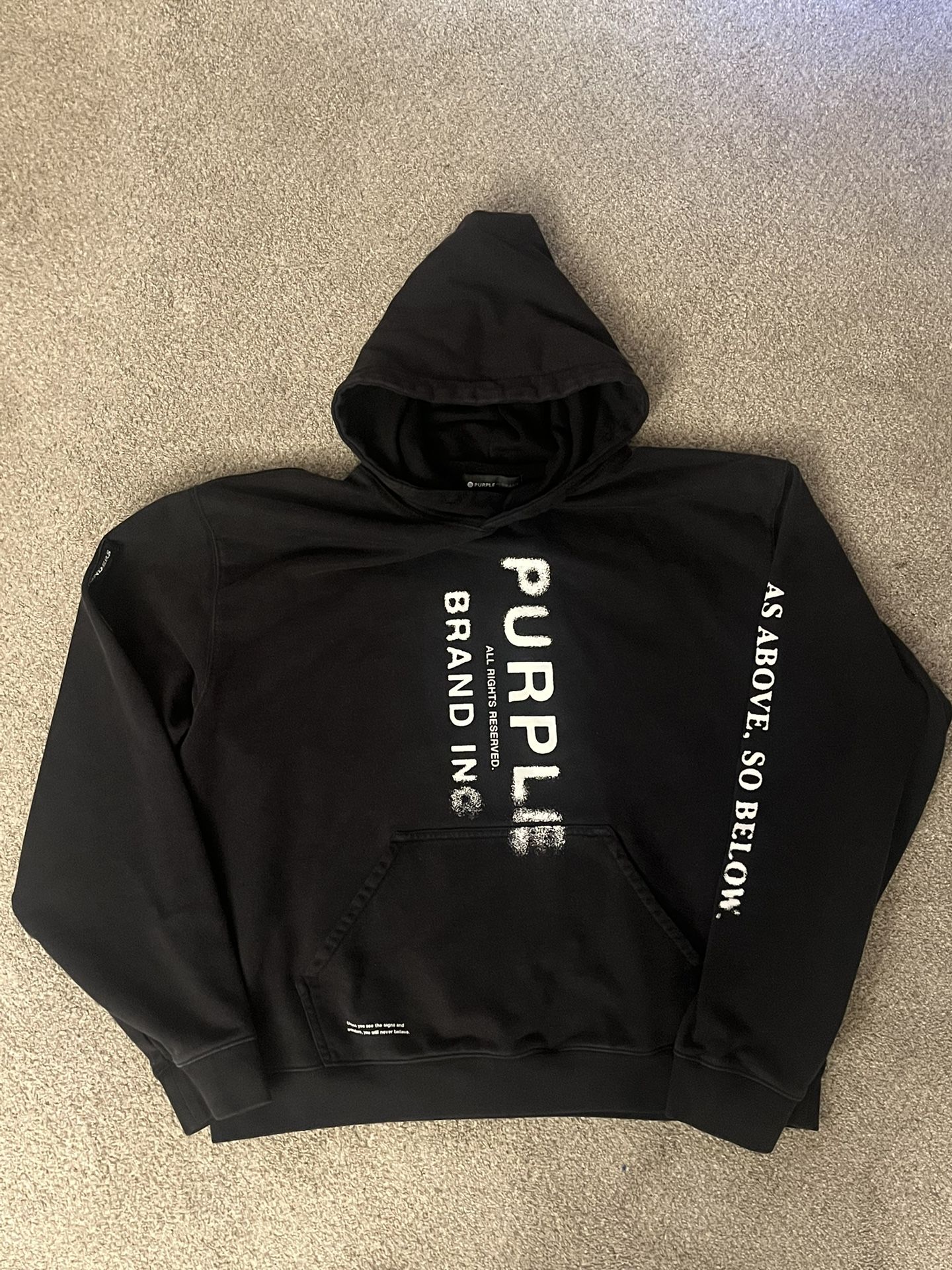 black Purple brand All above Hoodie 