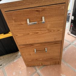 Wood File Cabinet 