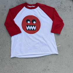 J Balvin red and white baseball tee size XL