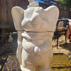 Vintage Walt Disney Dumbo Turnaround white cookie jar