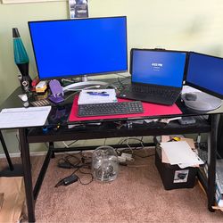 Large glass desk