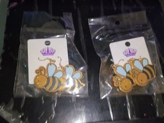 Acrylic Bee Earrings 