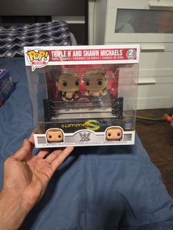 Triple H And Shawn Micheals Funko Pop With Summerslam Ring