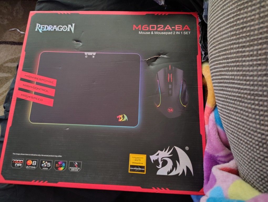 Redragon M602A-BA Mouse And Mousepad Set