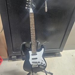 Electric Guitar with Amplifier, Stand and Tuner