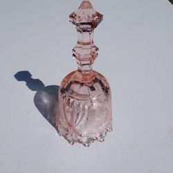 Antique Pink Depression Glass Bell 